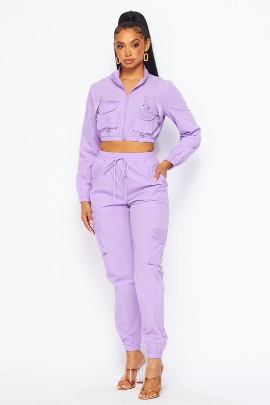 Jumpsuit Set Purple