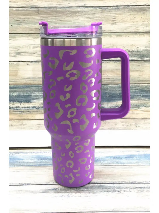 Leopard Stainless Steel Tumblers Cup 40oz