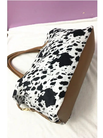 COW PRINT WEEKEND BAG