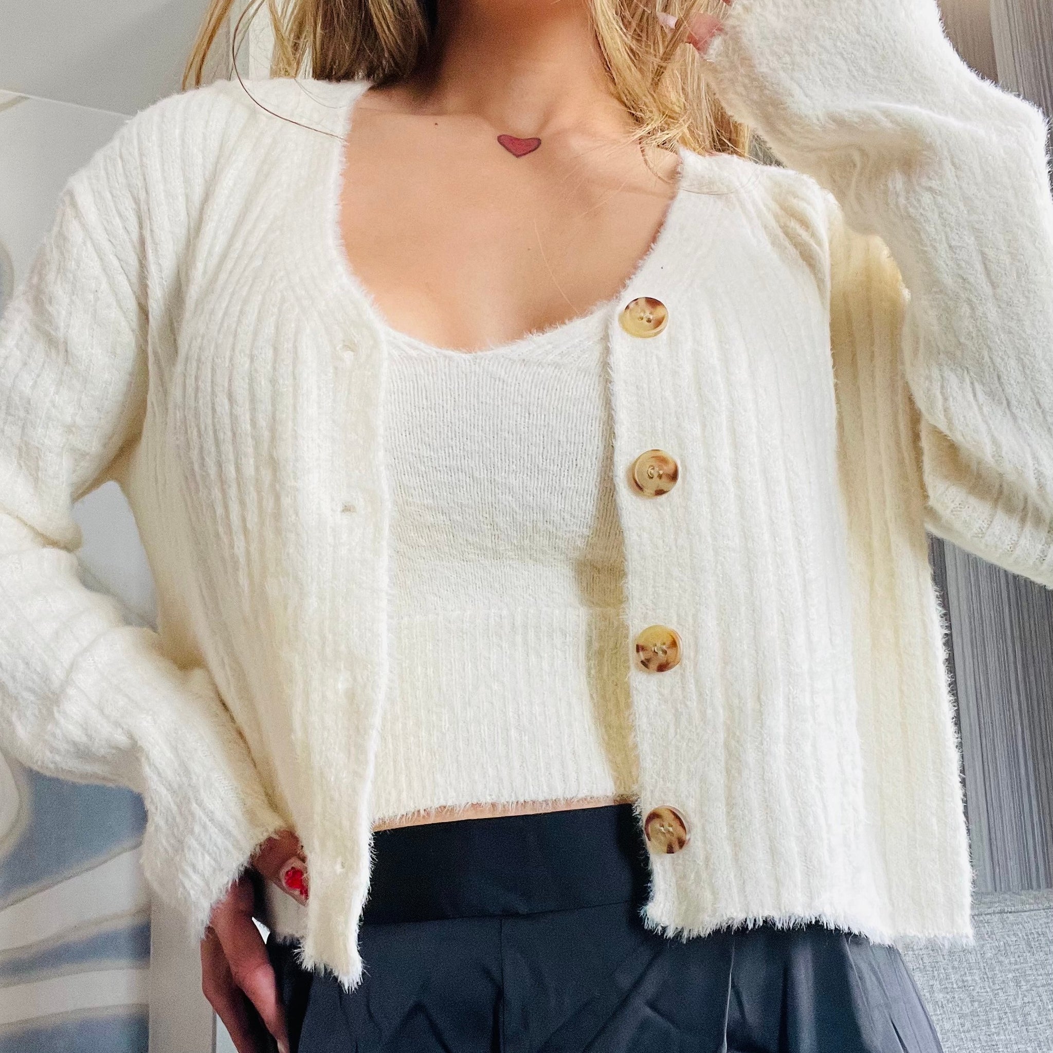 TOP AND SWEATER SET