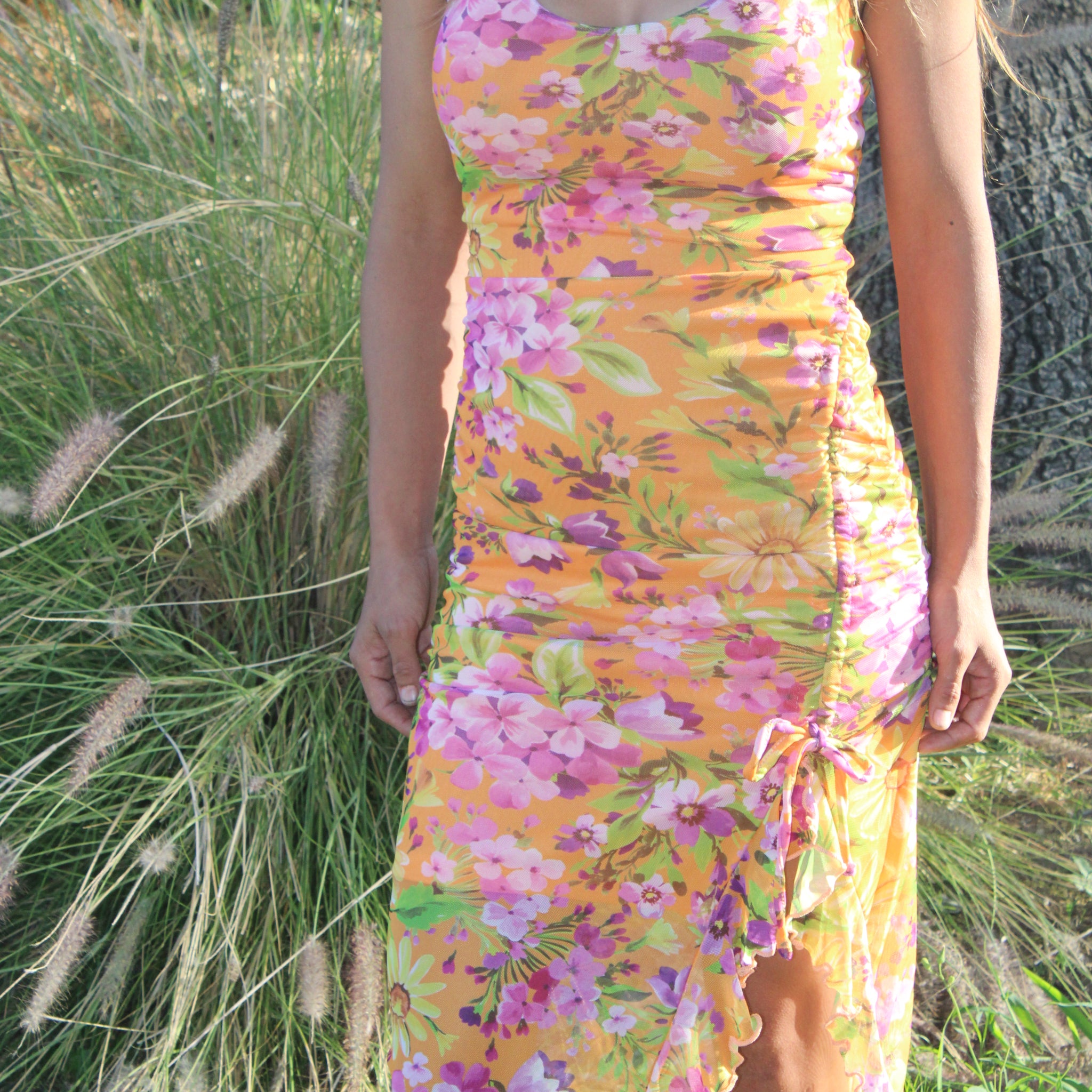 Monet Morongo Ruffle Dress