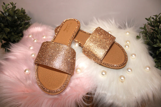 Rhinestone Slip on Sandal