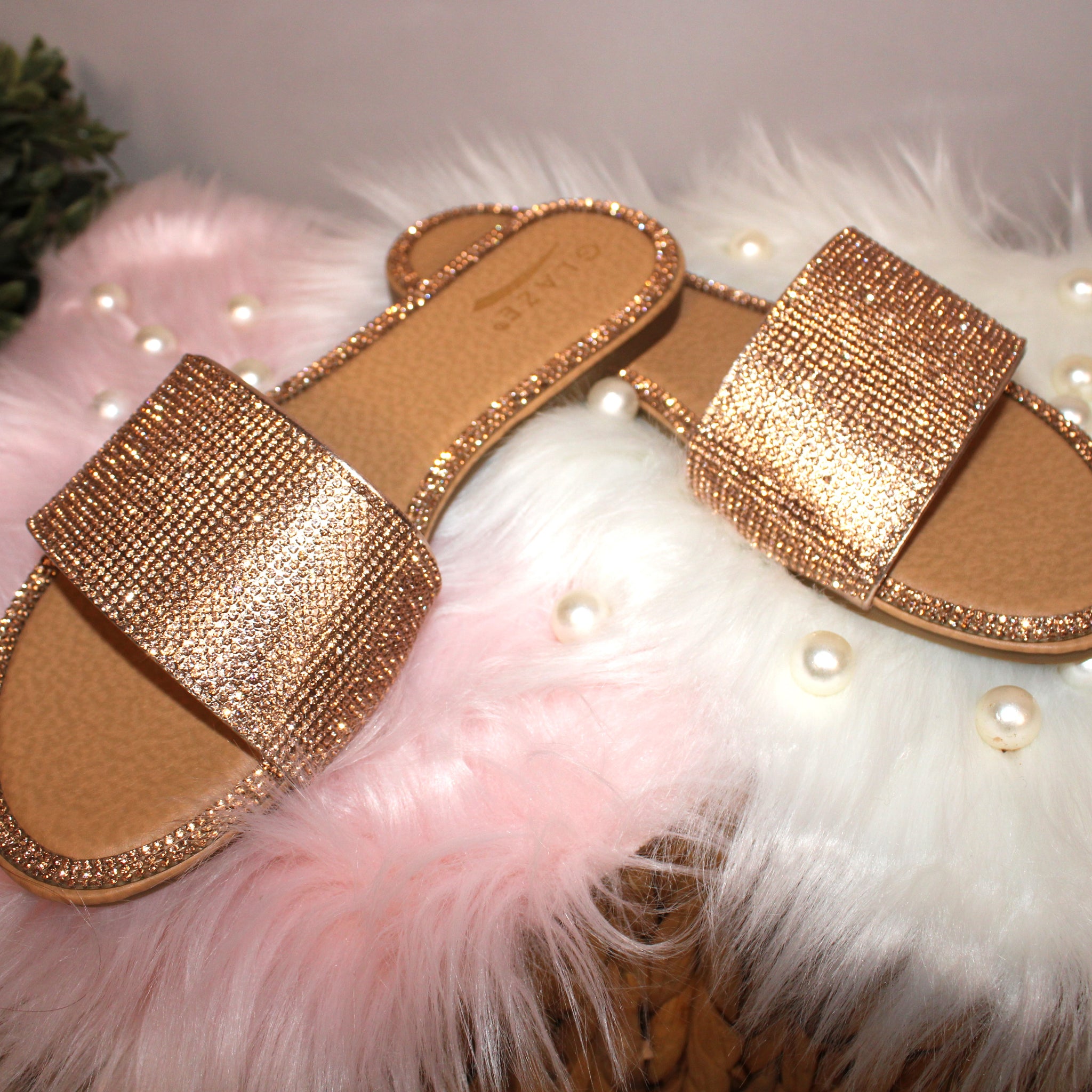 Rhinestone Slip on Sandal